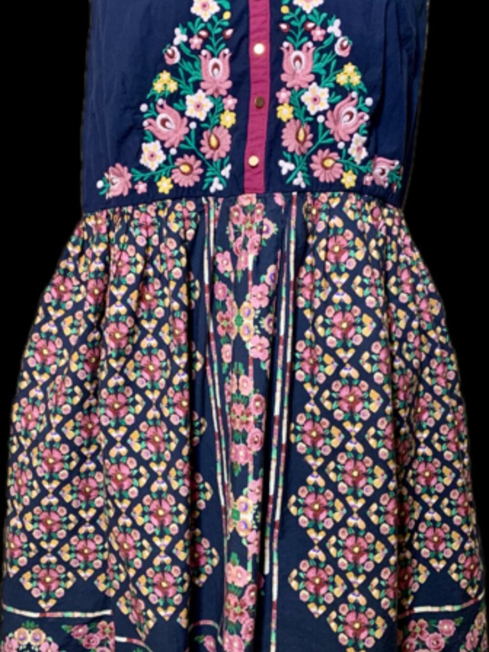 Modcloth Sleeveless 3X with Beautiful Embroidery and Print - Picture 10 of 10